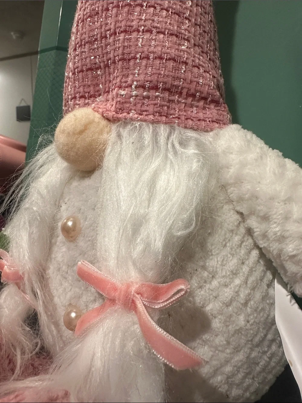 Pink Gnome Plush with Flower